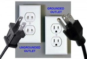 Grounded outlets