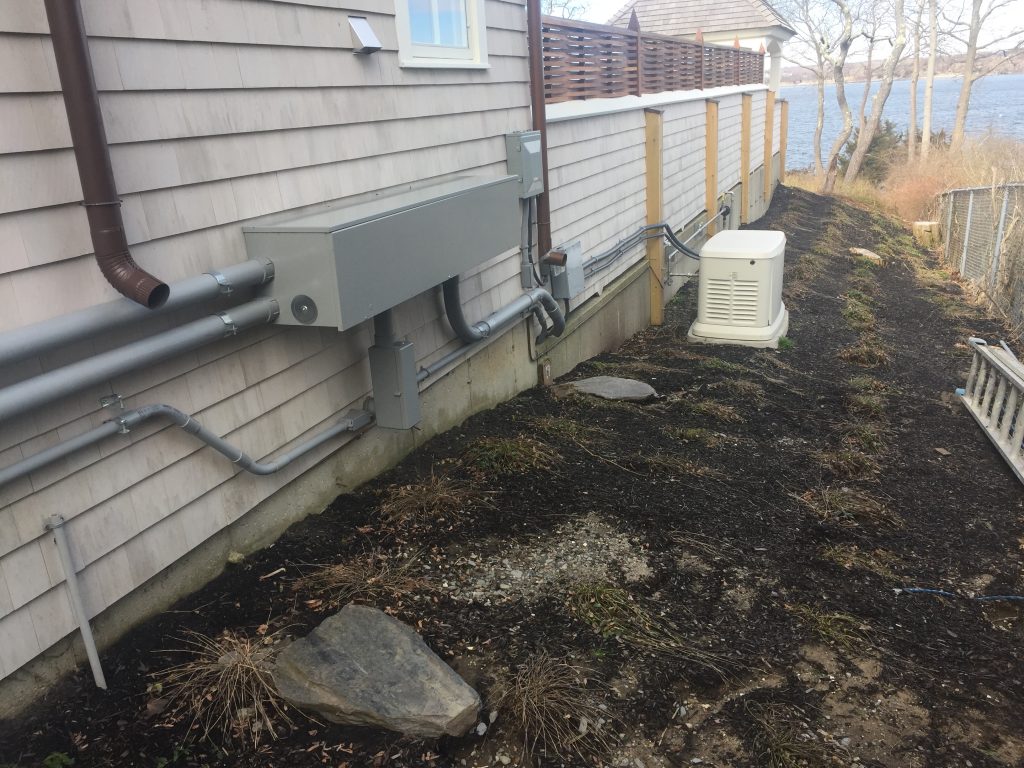Jamestown Rhode Island waterfront home Griff Electric back up power supply