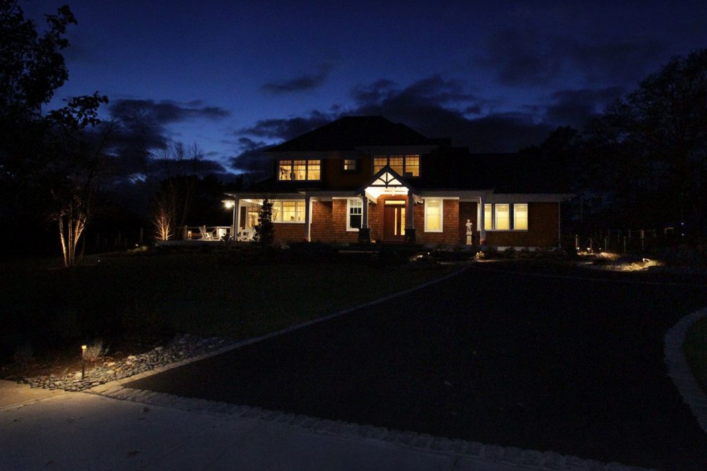 Interior and exterior lighting and electrical wiring luxury home middletown rhode island
